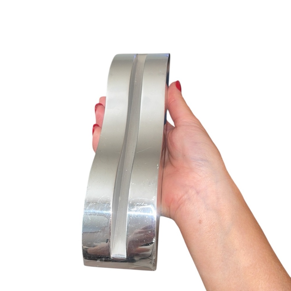 Nambe Wave By Karim Rashid 3050 Picture Photo Frame Stand Holder - Picture 8 of 10
